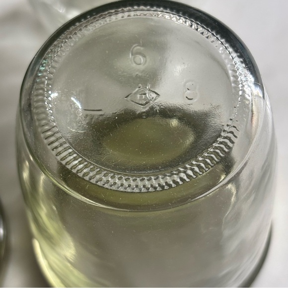 Vintage case of 12 Dominion glass 7.5 oz jelly tumblers / glasses with lids - Picture 7 of 13